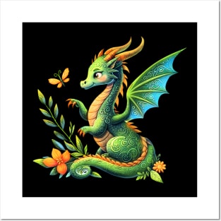 Butterfly and dragon Posters and Art